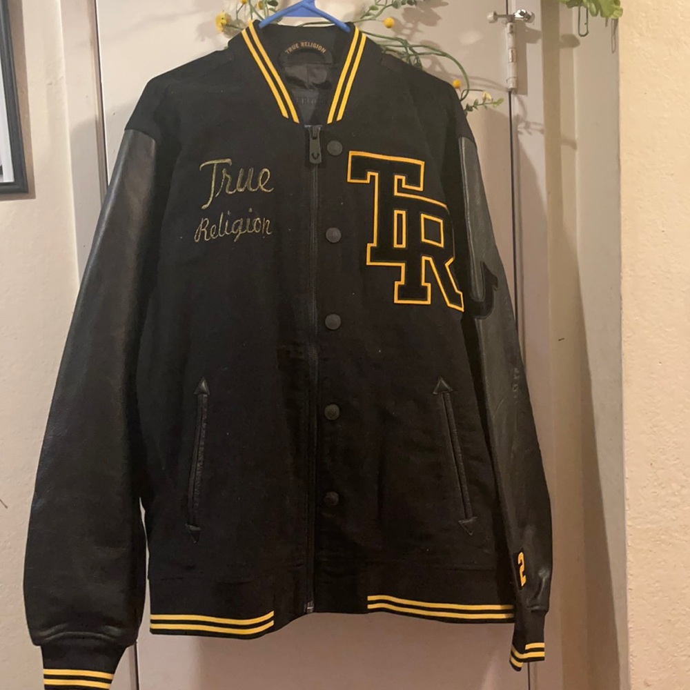 True religion black jacket!!!